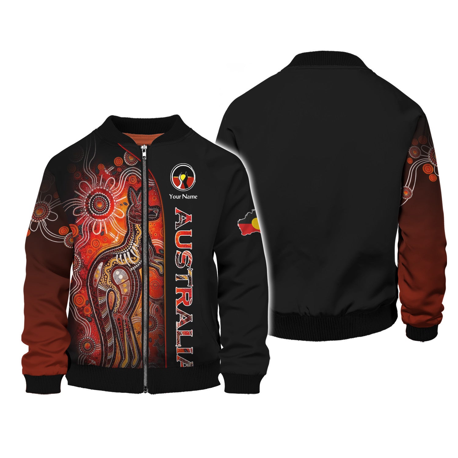 Australia Aboriginal Symbol Indigenous Australian Zipper Hoodie