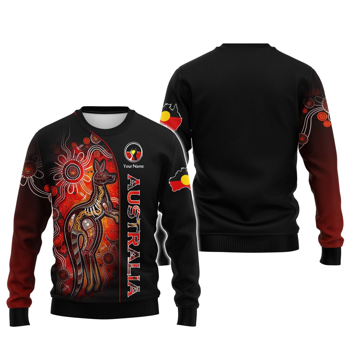 Australia Aboriginal Symbol Indigenous Australian Zipper Hoodie