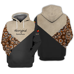 Aboriginal Australians Custom Zipper Hoodie Indigenous Pattern Zipper Hoodie Aboriginal 3D Zipper Hoodie