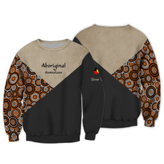 Aboriginal Australians Custom Zipper Hoodie Indigenous Pattern Zipper Hoodie Aboriginal 3D Zipper Hoodie