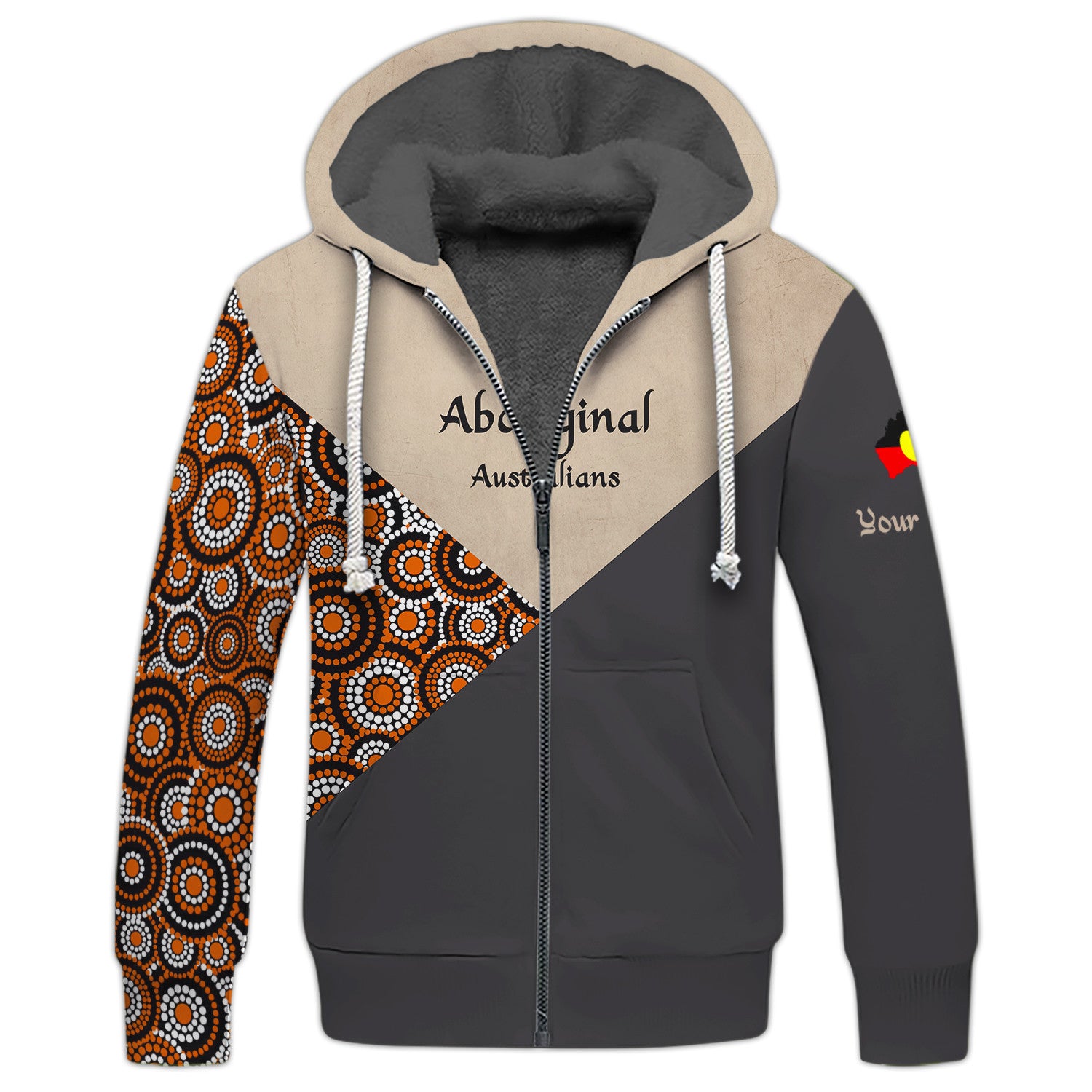 Aboriginal Australians Custom Zipper Hoodie Indigenous Pattern Zipper Hoodie Aboriginal 3D Zipper Hoodie