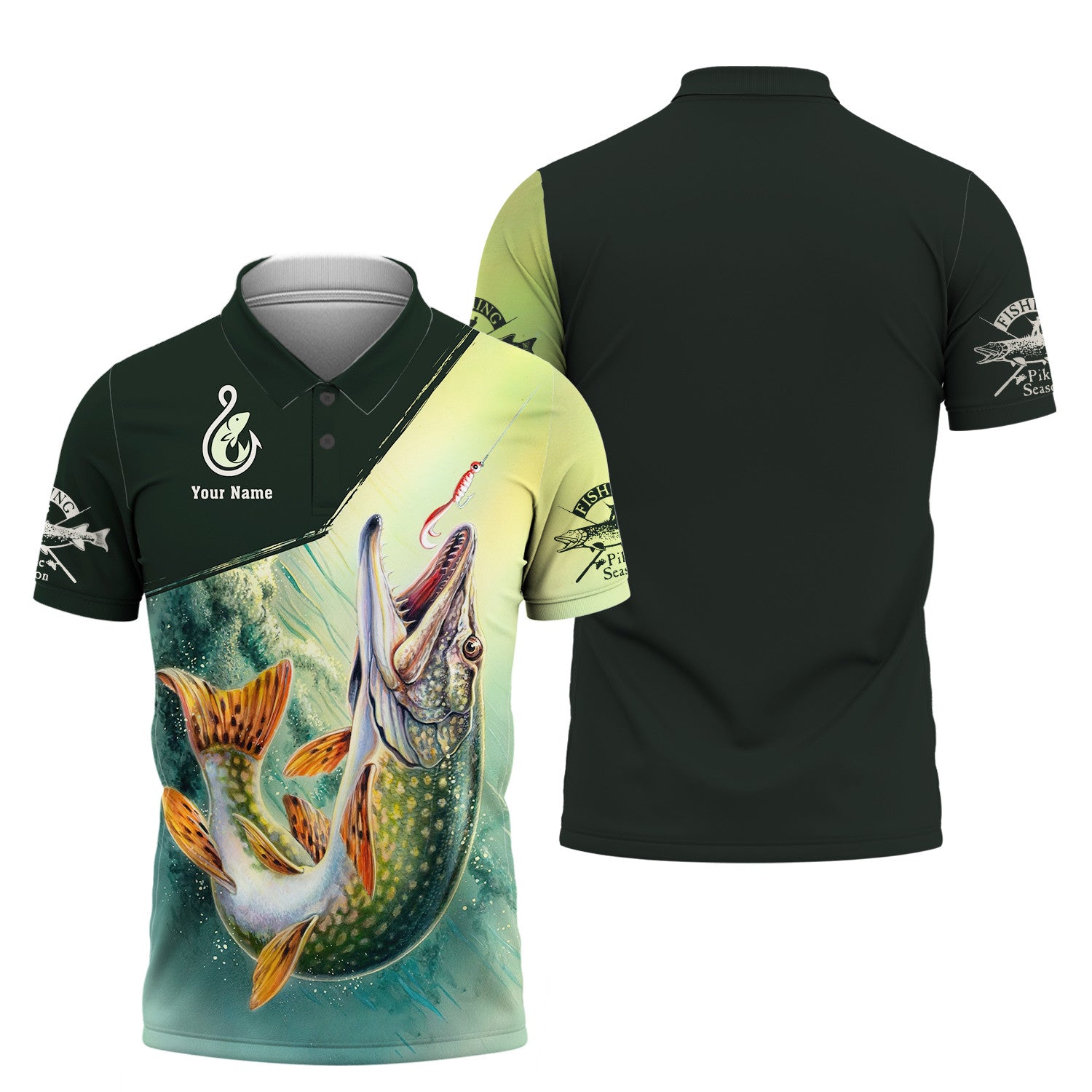 Fishing Custom Tee Shirt Pike Fish 3D Shirts Fishing Lover Gift