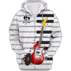 Guitar & Piano 3D Shirts Gift For Music Lovers