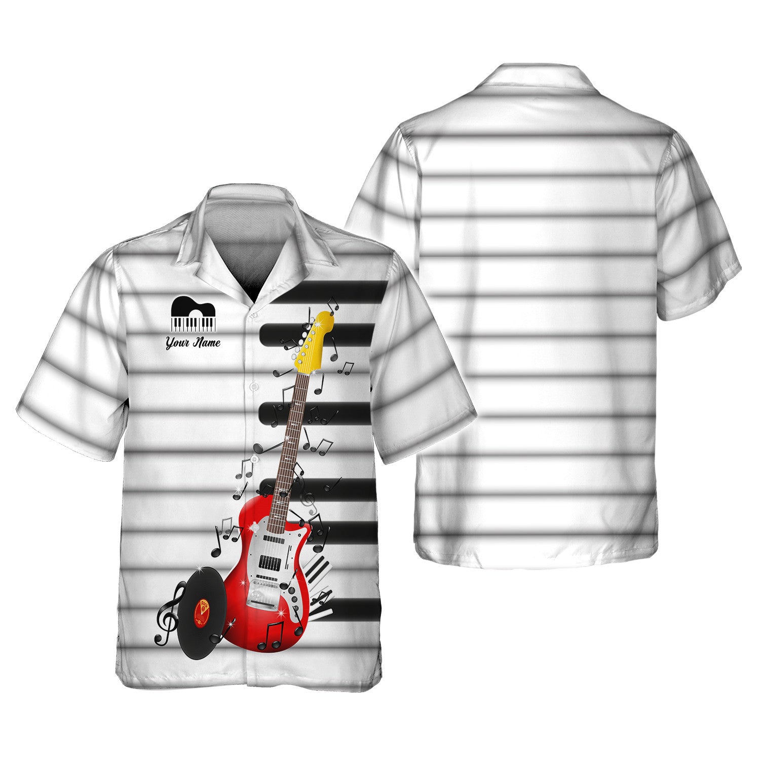 Guitar & Piano 3D Shirts Gift For Music Lovers