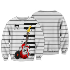 Guitar & Piano 3D Zipper Hoodie Gift For Music Lovers