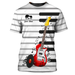 Guitar & Piano 3D Zipper Hoodie Gift For Music Lovers