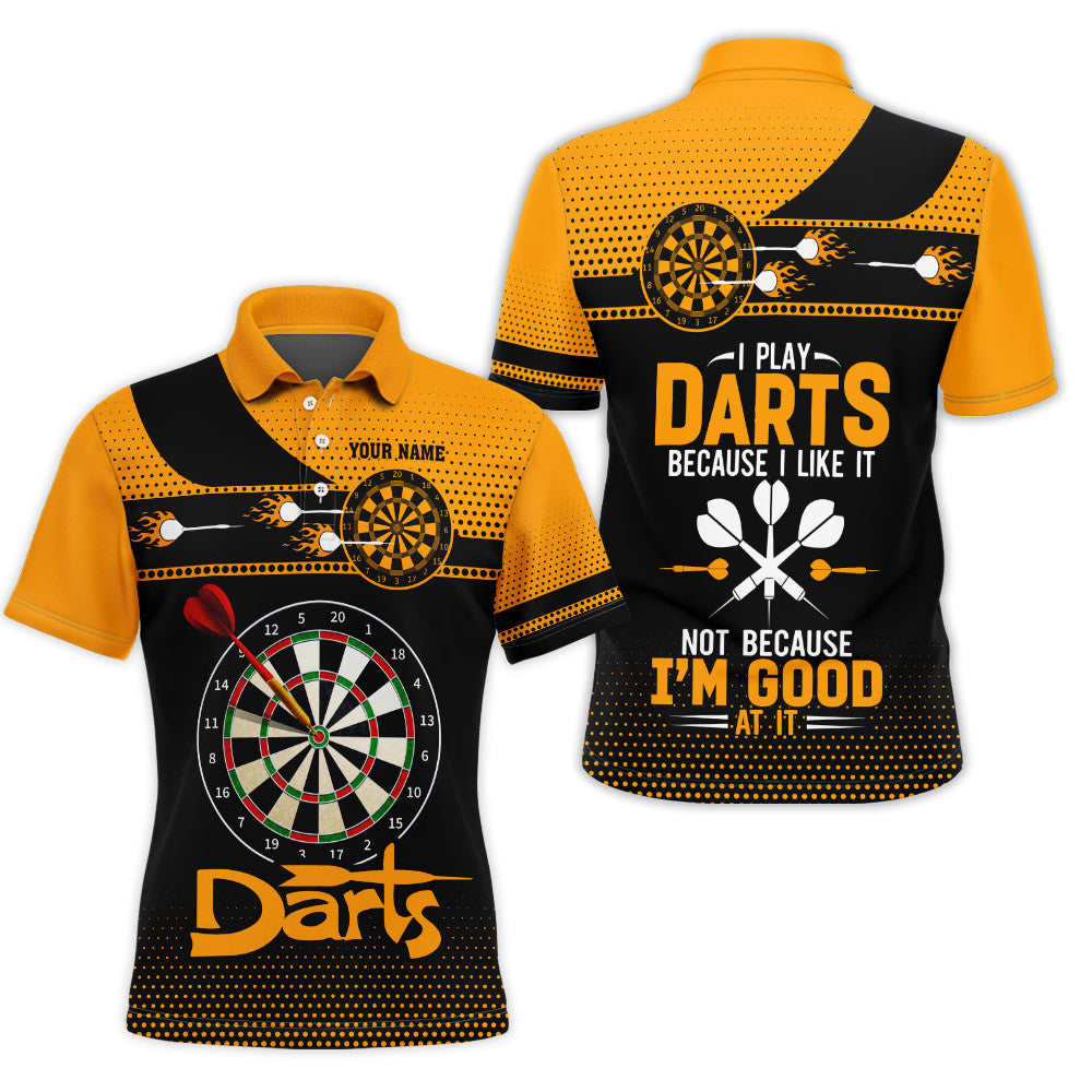 I Like Darts Yellow Personalized 3D Shirt Gift For Darts Lovers