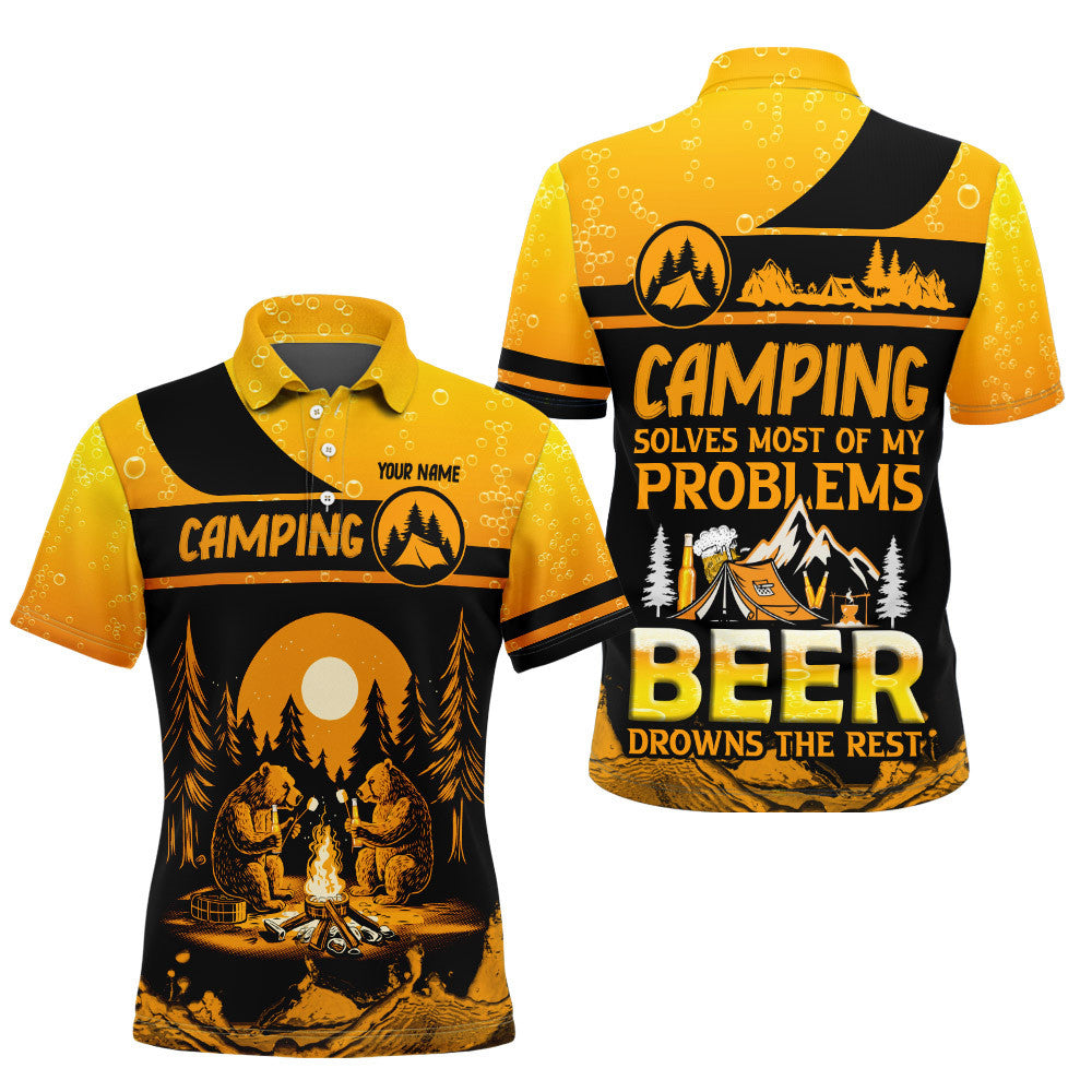 Camping and Beer Solve My Problems Personalized 3D Tshirt Gift For Camping Lovers