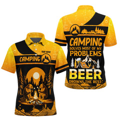 Camping and Beer Solve My Problems Personalized 3D Tshirt Gift For Camping Lovers