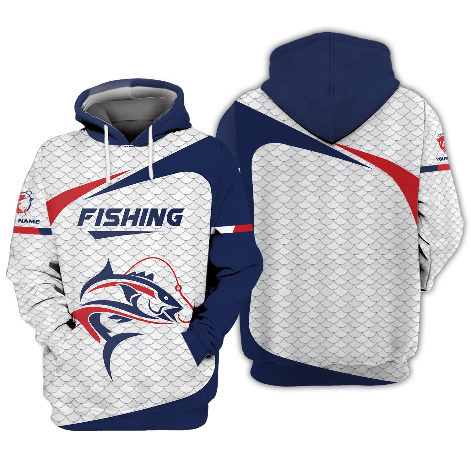 Fishing Custom Zipper Hoodie Fish Skin 3D Zipper Hoodie Gift For Fishing Lovers