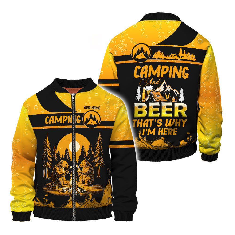 Camping and Beer That's Why I'm Here Personalized 3D Gift For Camping Lovers