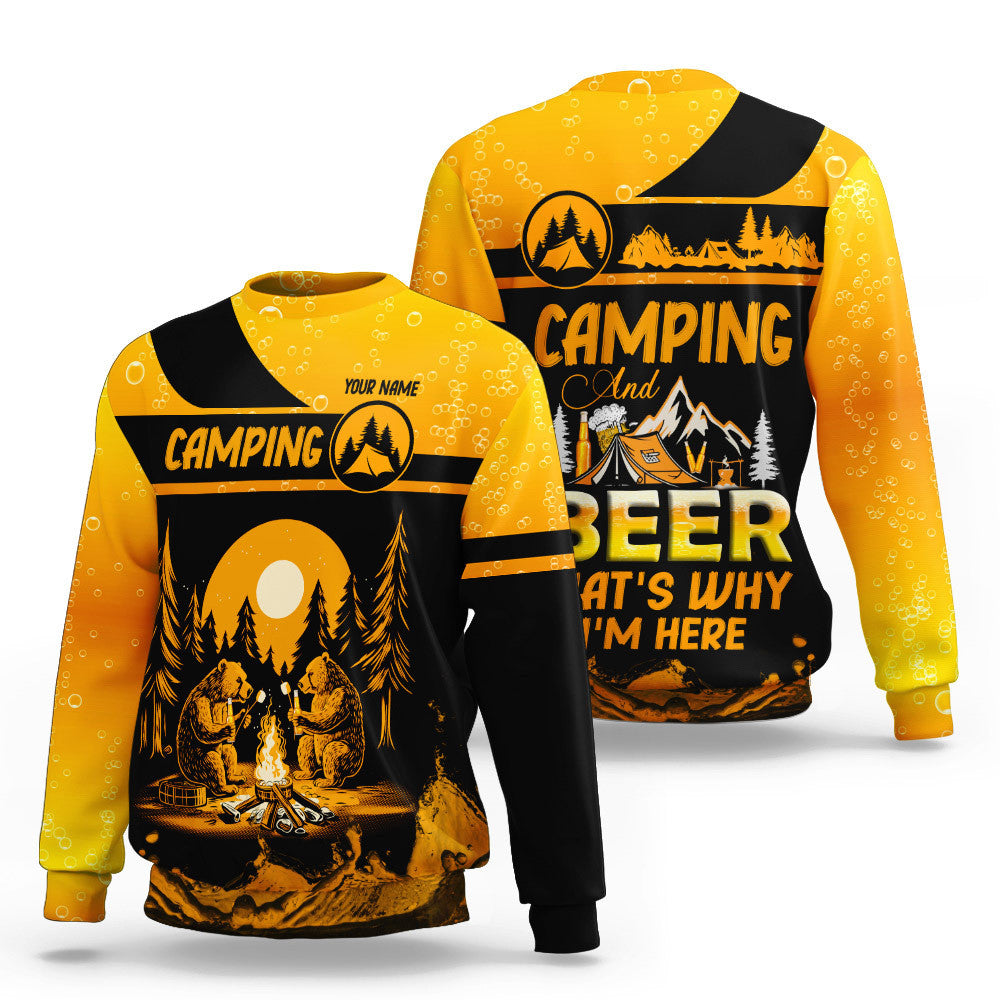 Camping and Beer That's Why I'm Here Personalized 3D Gift For Camping Lovers