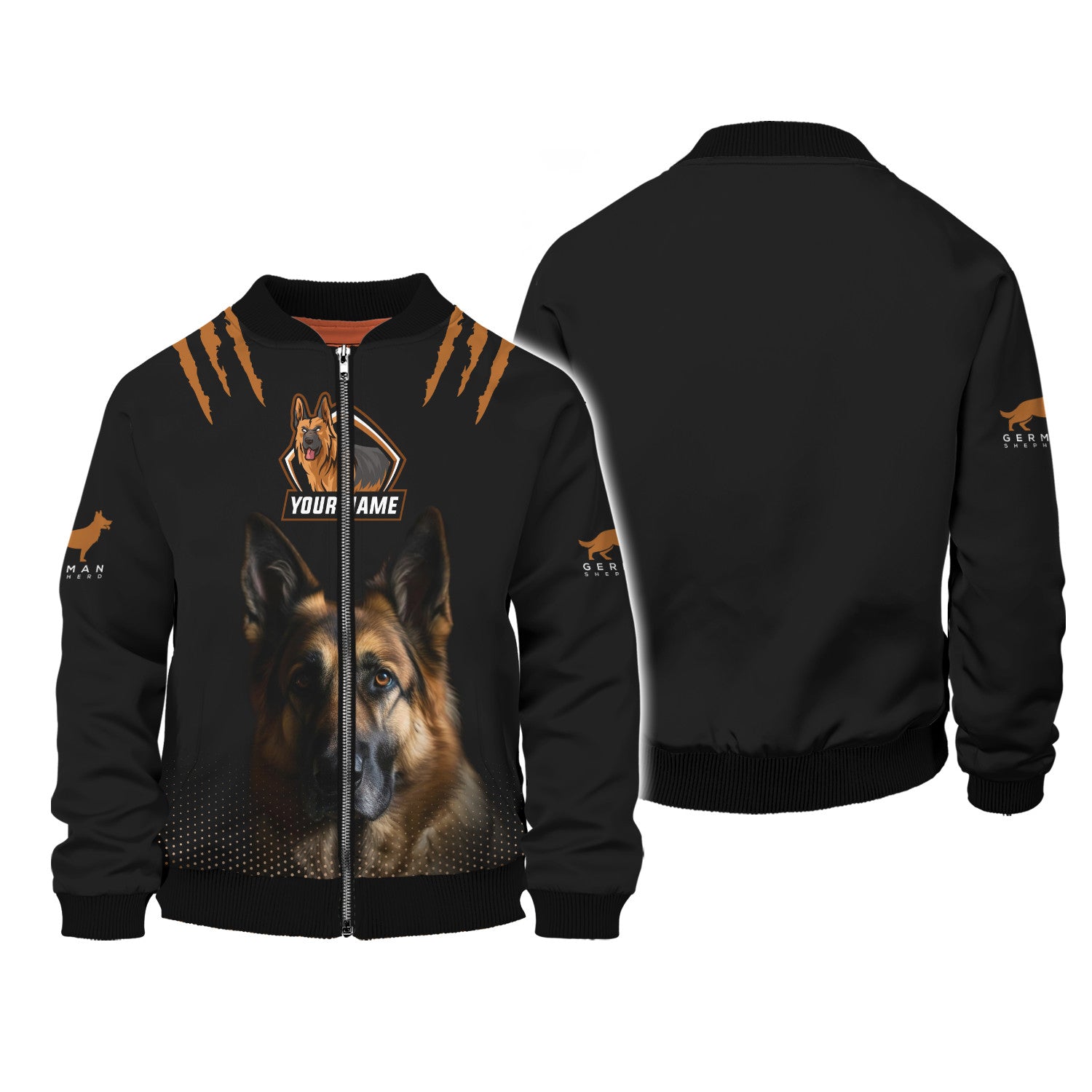 German Shepherd Lovers Zipper Hoodie German Shepherd Custom 3D Zipper Hoodie