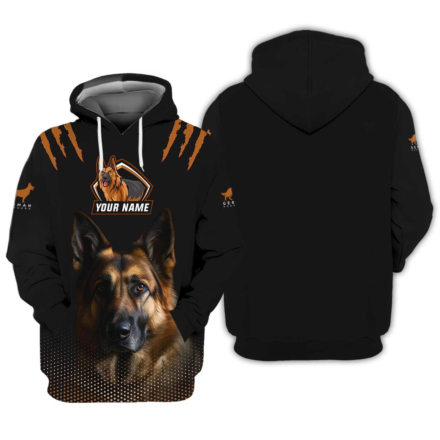 German Shepherd Lovers Zipper Hoodie German Shepherd Custom 3D Zipper Hoodie