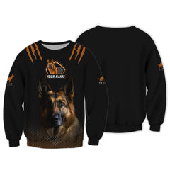 German Shepherd Lovers Zipper Hoodie German Shepherd Custom 3D Zipper Hoodie