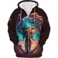 Elephant AI Art 3D Shirts Custom Elephant Tshirts