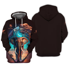 Elephant AI Art 3D Shirts Custom Elephant Tshirts