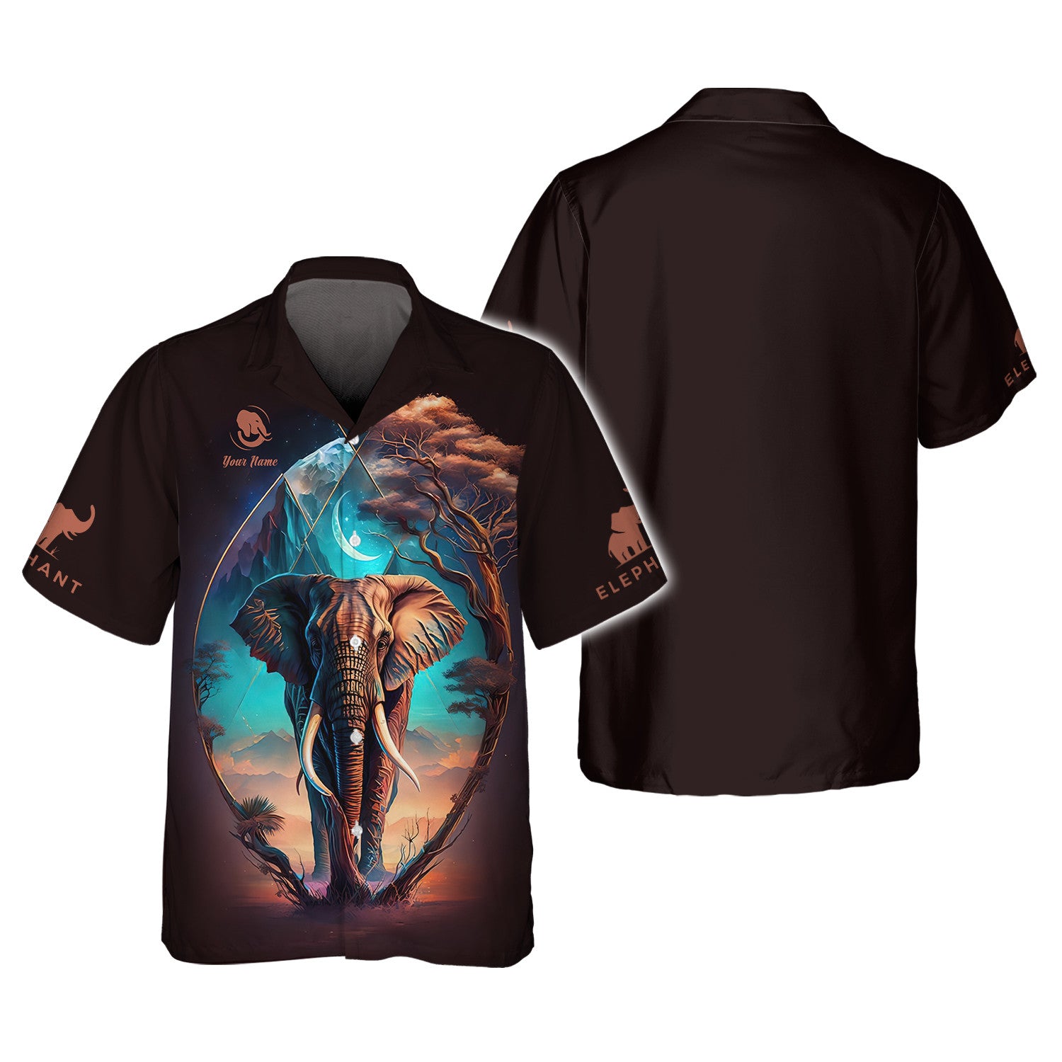 Elephant AI Art 3D Shirts Custom Elephant Tshirts