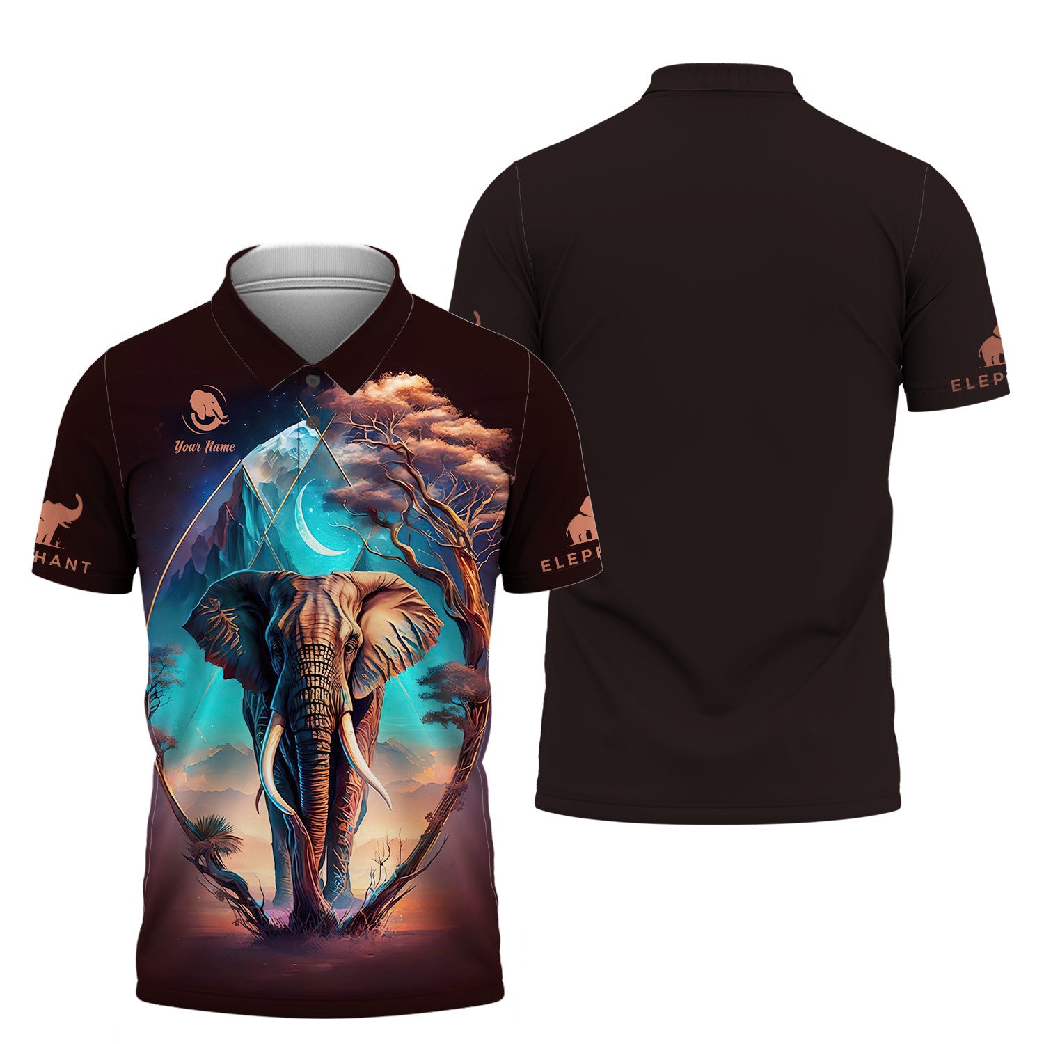 Elephant AI Art 3D Shirts Custom Elephant Tshirts