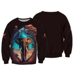 Elephant AI Art 3D Shirts Custom Elephant Tshirts