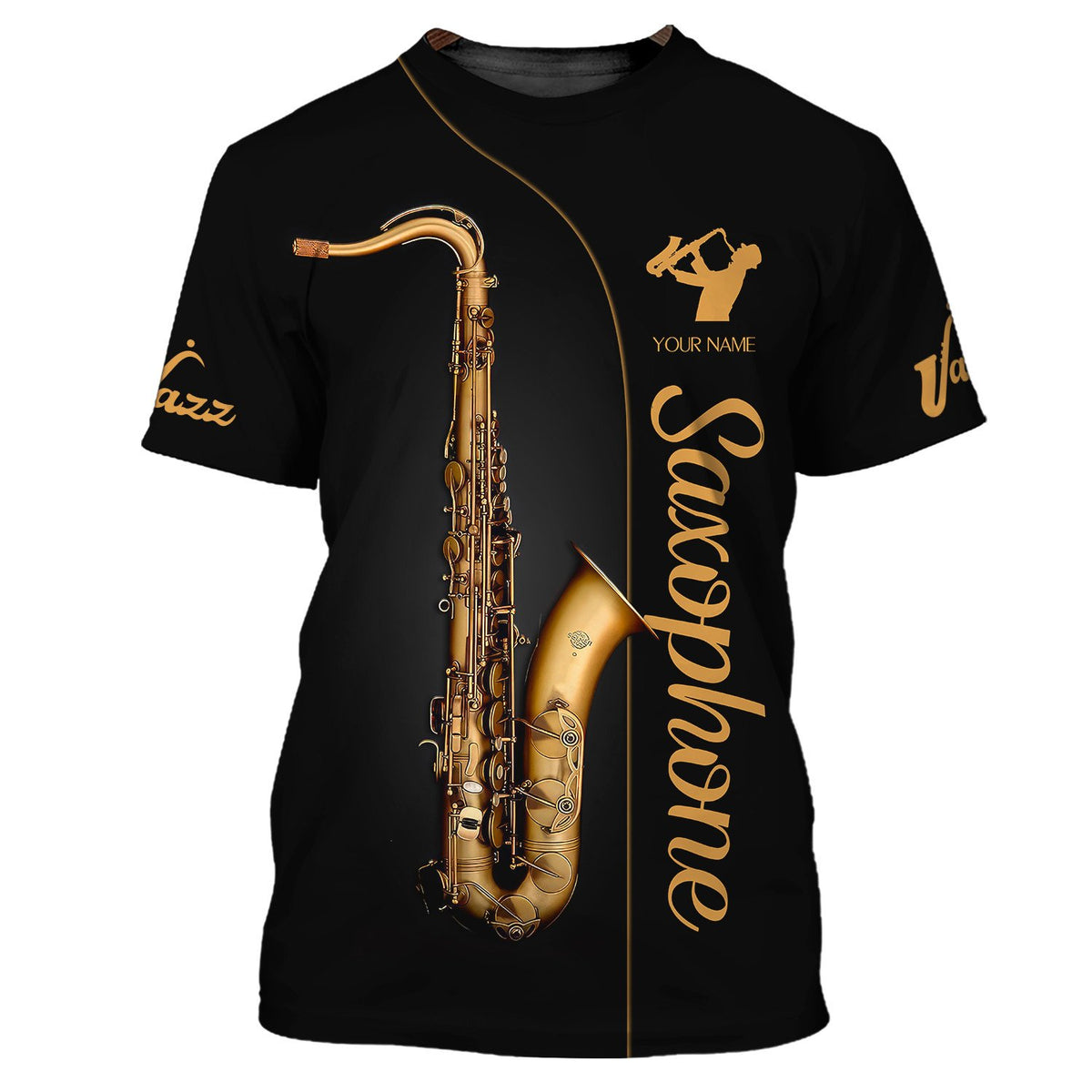 Saxophone Personalized Name 3D Shirt Jazz Music Gift For Saxophone Lovers