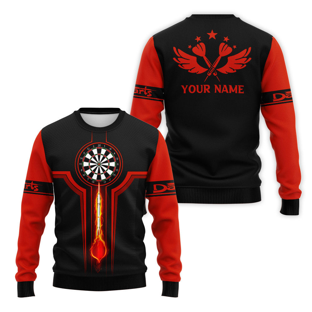 Darts Red 3D Personalized Apparel Gift For Darts Lovers