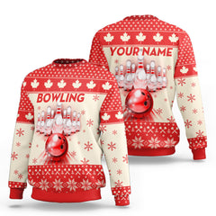 Canada Bowling 3D Personalized Bowling Hoodie Gift