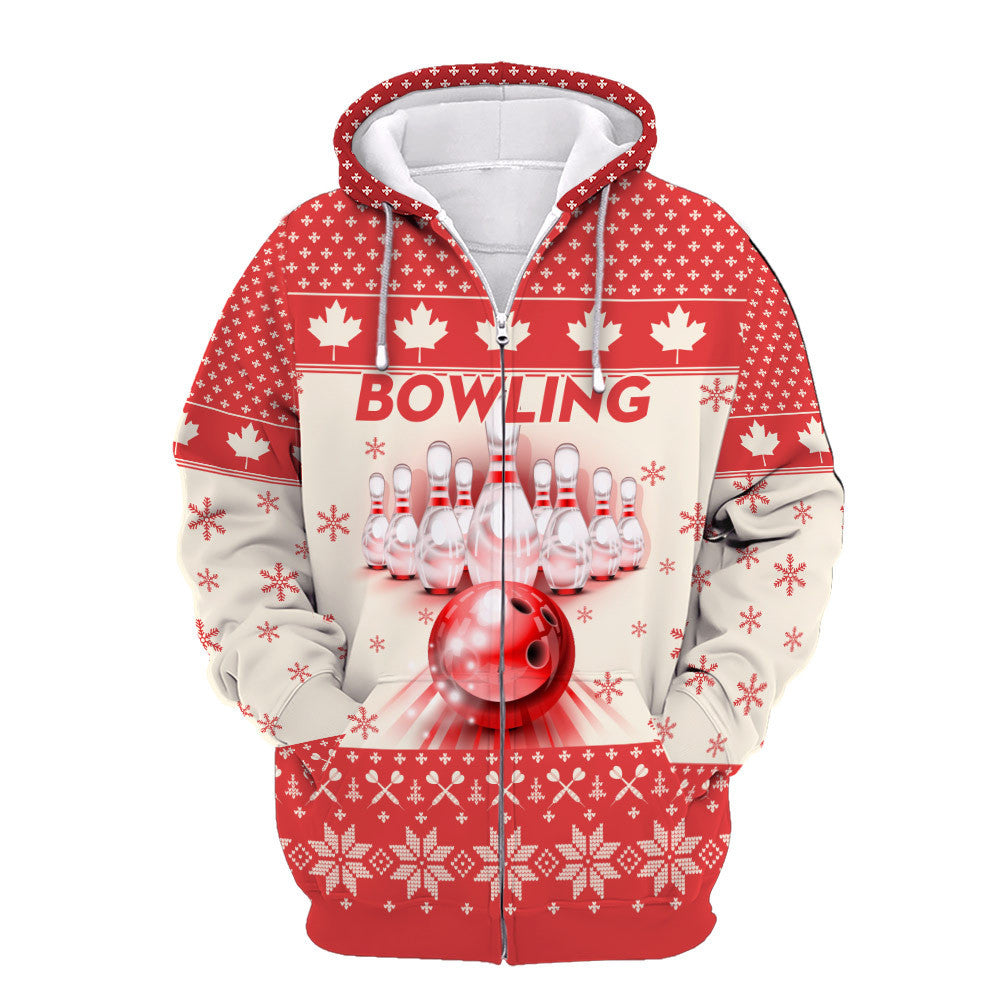 Canada Bowling 3D Personalized Bowling Hoodie Gift