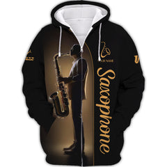 A Man Playing A Saxophone Custom Name 3D Shirt Gift For Saxophone Lovers