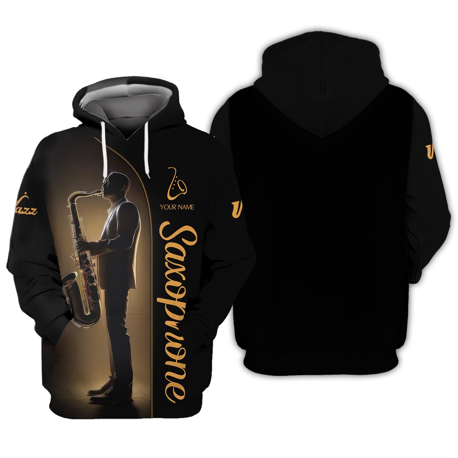 A Man Playing A Saxophone Custom Name 3D Shirt Gift For Saxophone Lovers