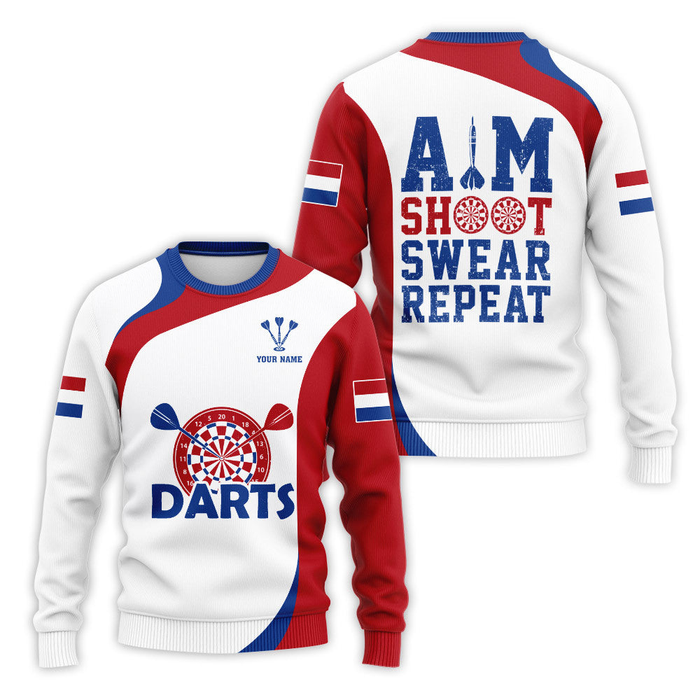 Netherlands Darts 3D Personalized Apparel Gift For Darts Lovers