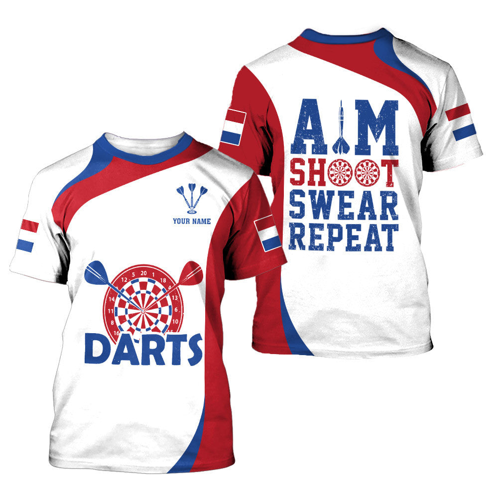 Netherlands Darts 3D Personalized Apparel Gift For Darts Lovers