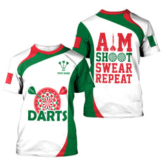 Italy Darts 3D Personalized Apparel Gift For Darts Lovers