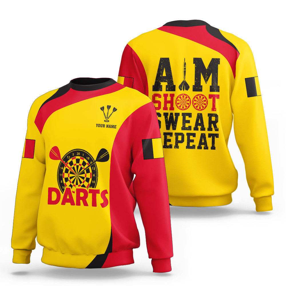 Belgium Darts 3D Personalized Apparel Gift For Darts Lovers