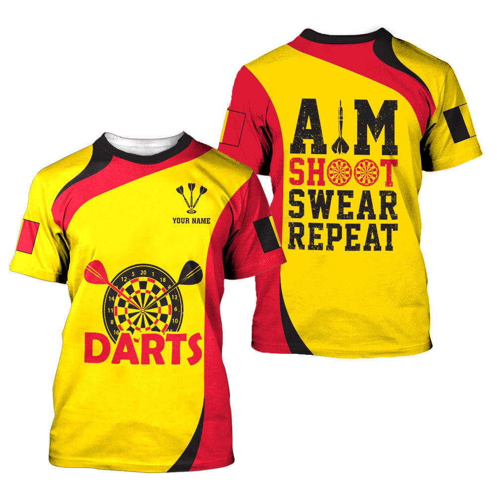 Belgium Darts 3D Personalized Apparel Gift For Darts Lovers