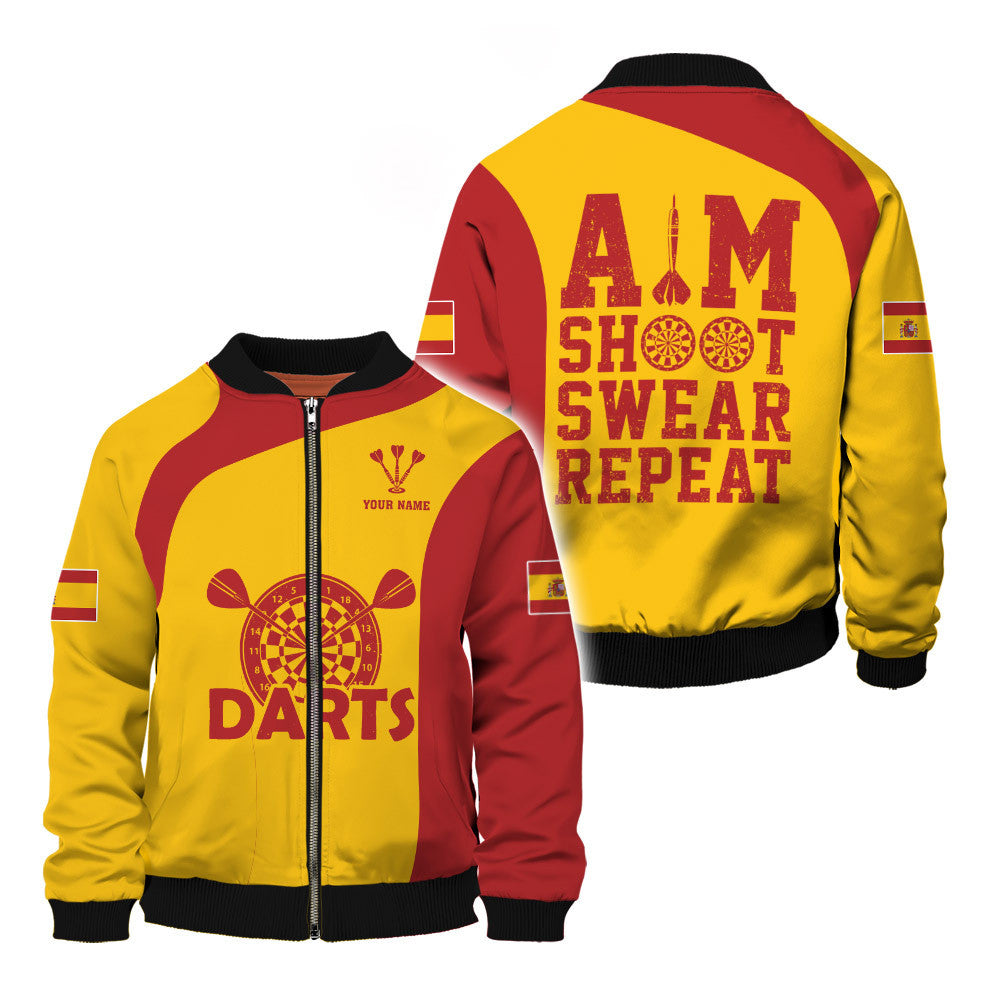 Spain Darts 3D Personalized Apparel Gift For Darts Lovers