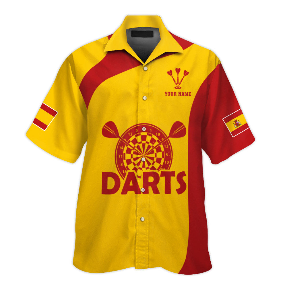 Spain Darts 3D Personalized Apparel Gift For Darts Lovers