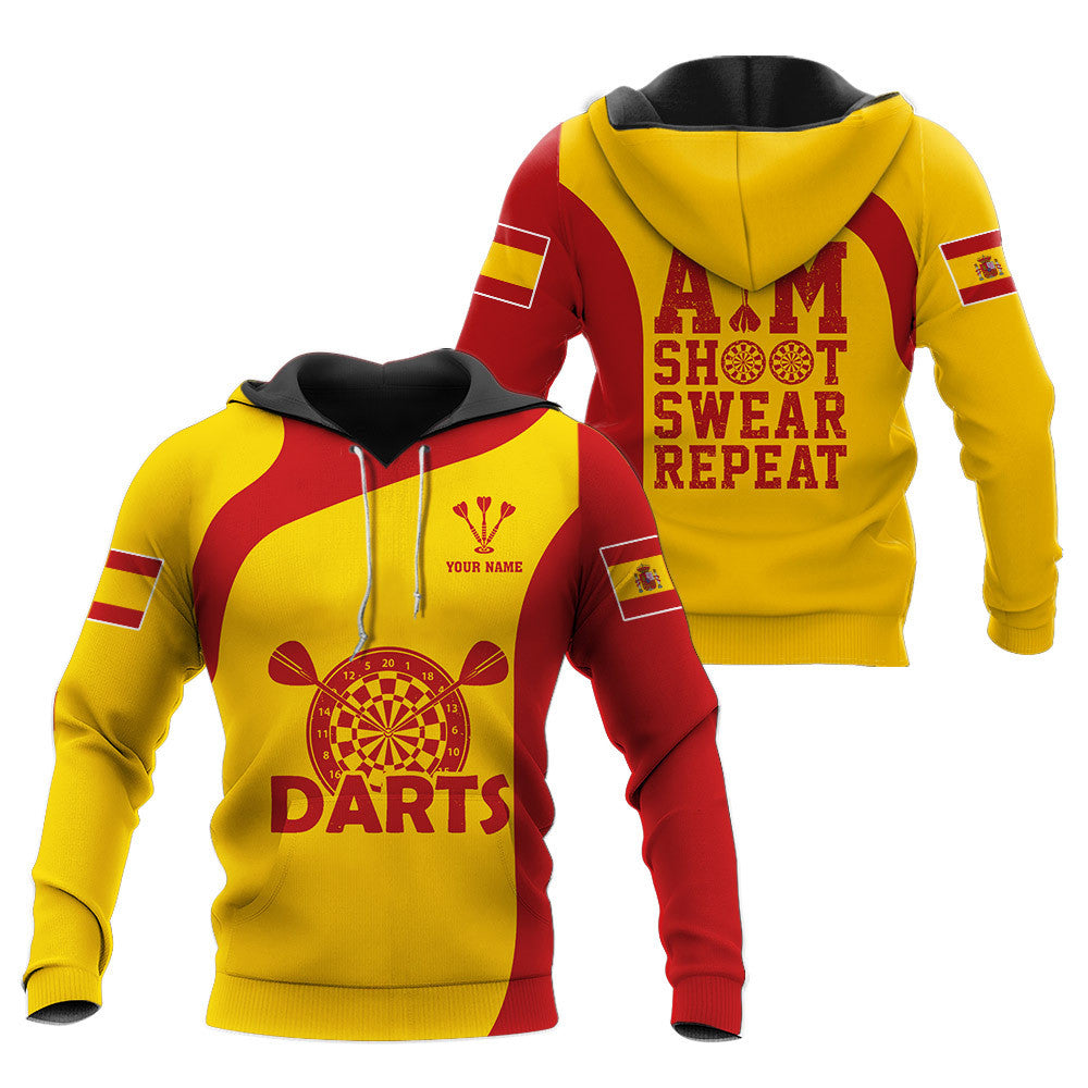 Spain Darts 3D Personalized Apparel Gift For Darts Lovers