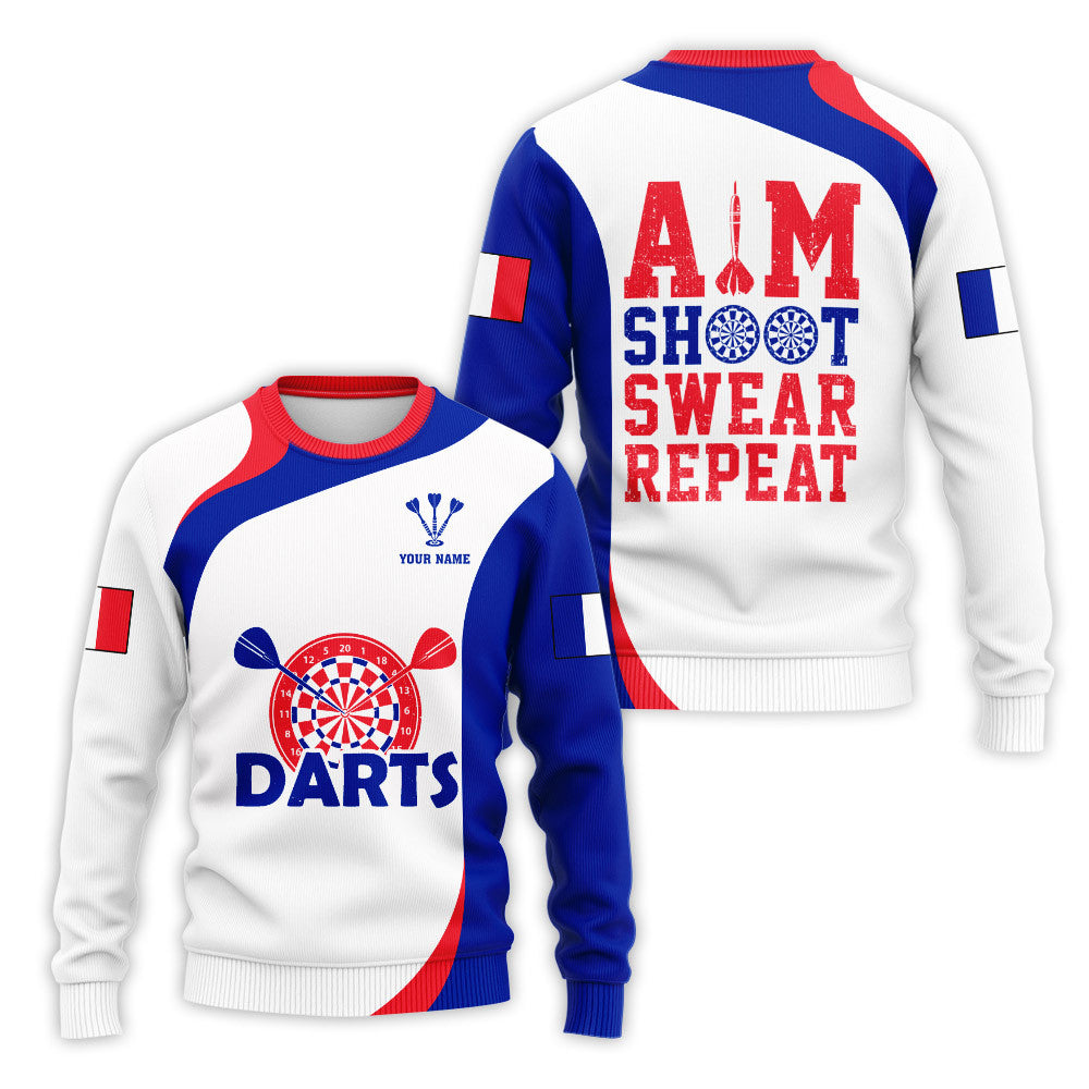 France Darts 3D Personalized Apparel Gift For Darts Lovers