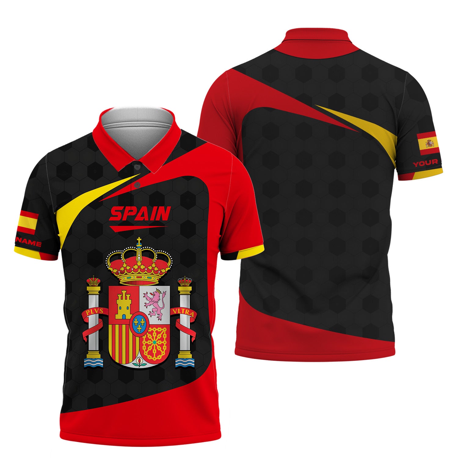 Fashion España National Flag T-shirts Spain Celebrations 3D Printing Shirts Custom Spain Tee Shirt