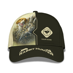 Rabbit Hunting Personalized Name 3D Classic Cap Gift For Rabbit Hunting Lovers