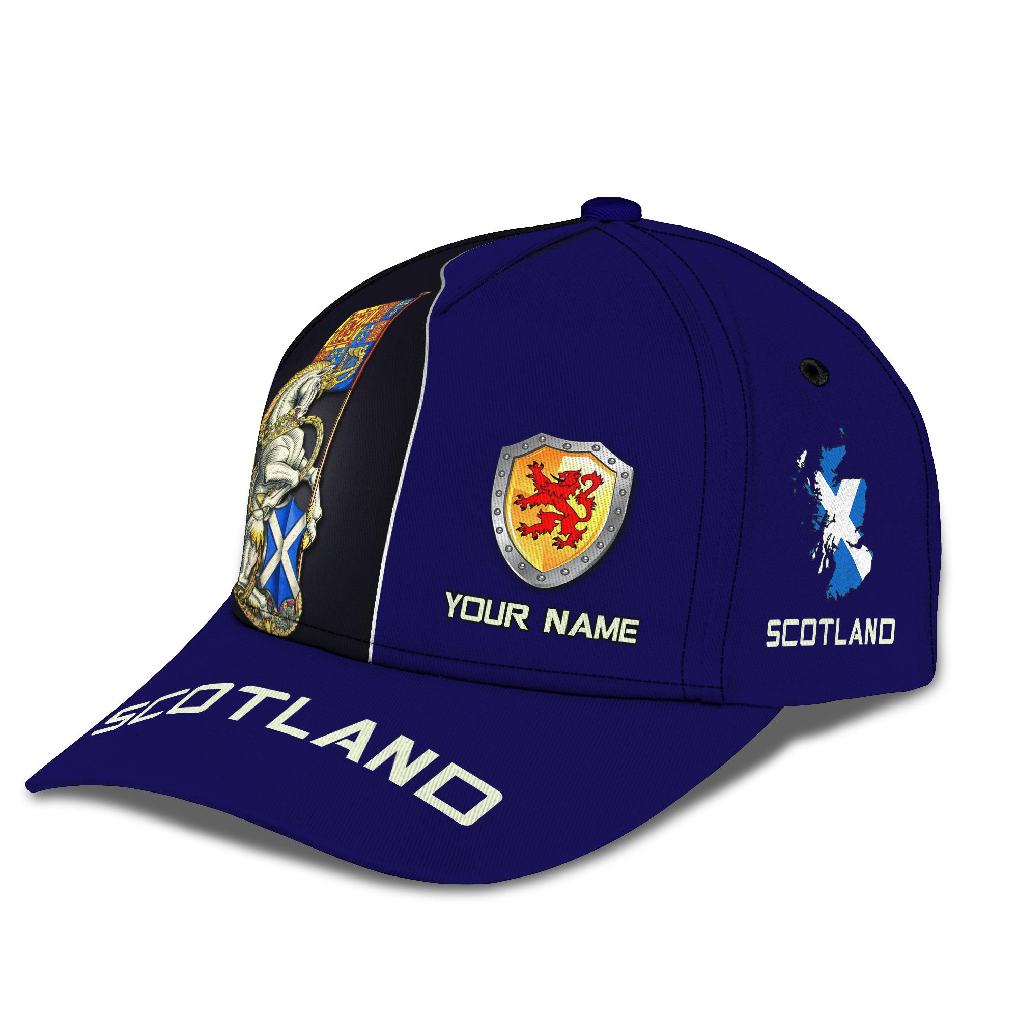 Scotland Custom Name 3D Classic Cap Gift For Scotland Lovers