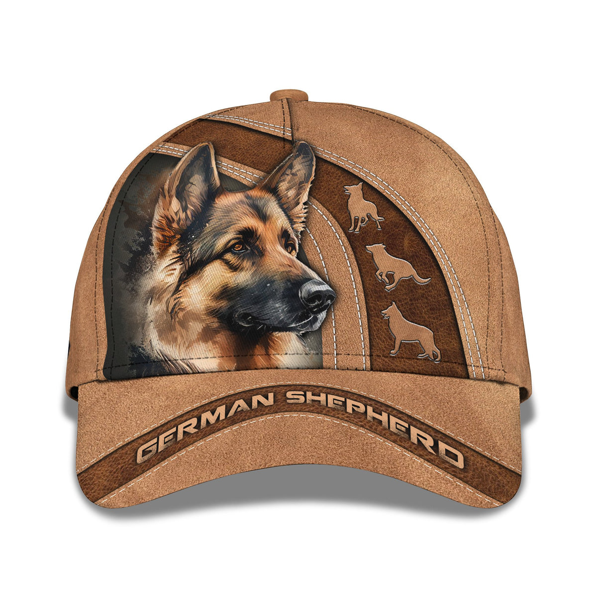 German Shepherd Classic Cap Custom German Shepherd Art Personalized Name 3D Classic Cap