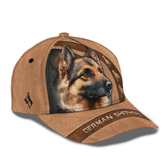 German Shepherd Classic Cap Custom German Shepherd Art Personalized Name 3D Classic Cap