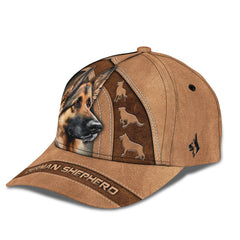 German Shepherd Classic Cap Custom German Shepherd Art Personalized Name 3D Classic Cap