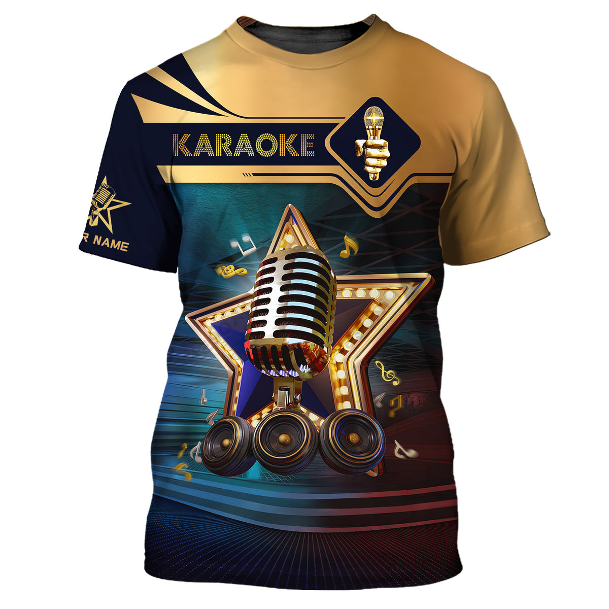 Karaoke Personalized Name 3D Shirts Custom Gifts Karaoke Shirts