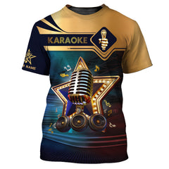 Karaoke Personalized Name 3D Shirts Custom Gifts Karaoke Shirts