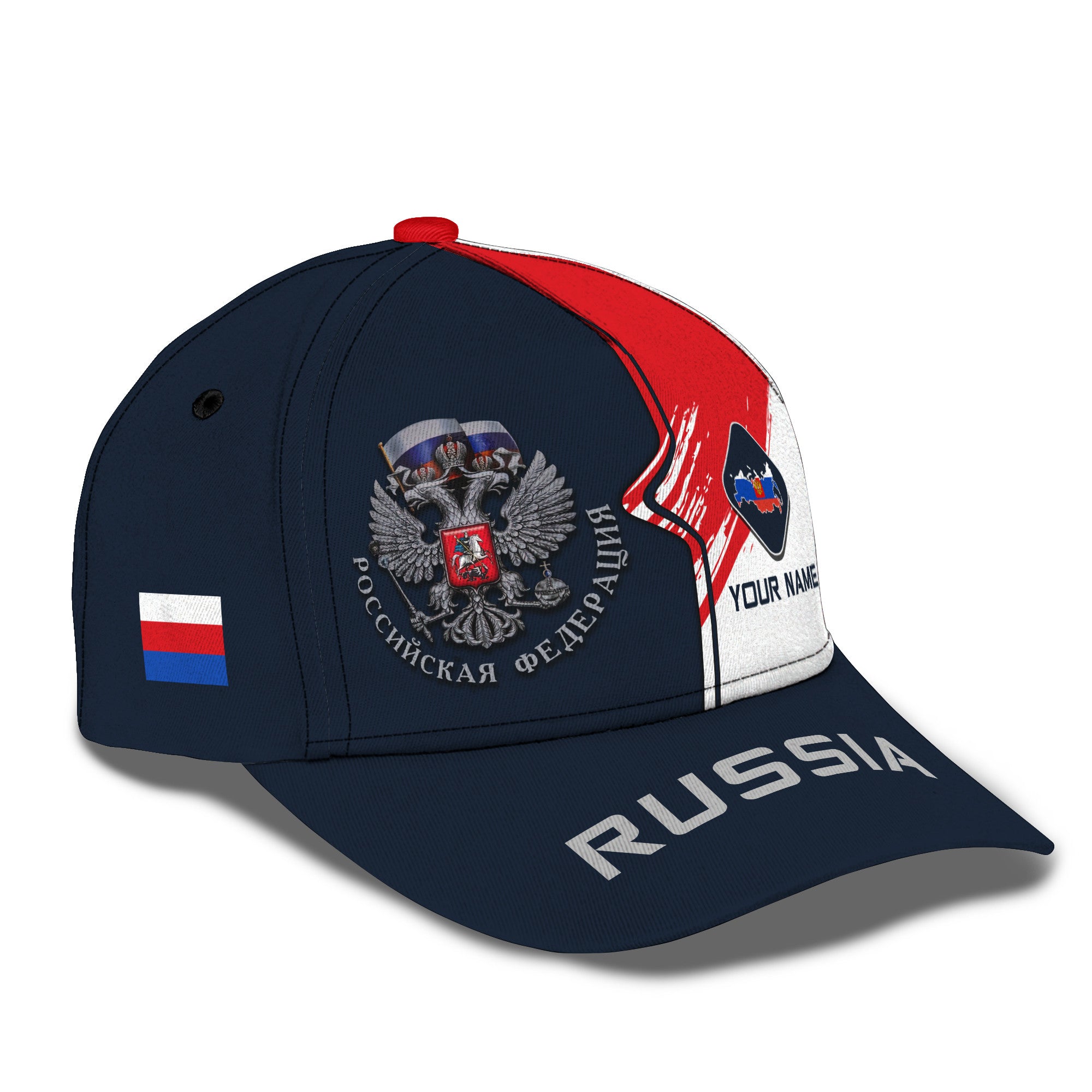 Russia Personalized Name 3D Classic Cap Custom Gift For Russia Lovers