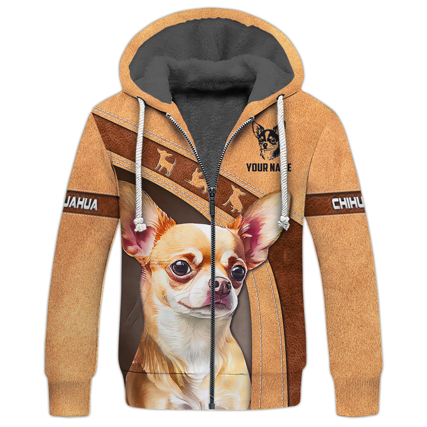 Funny Chihuahua Design For Girls Kids Women Chihuahua Lovers Zipper Hoodie