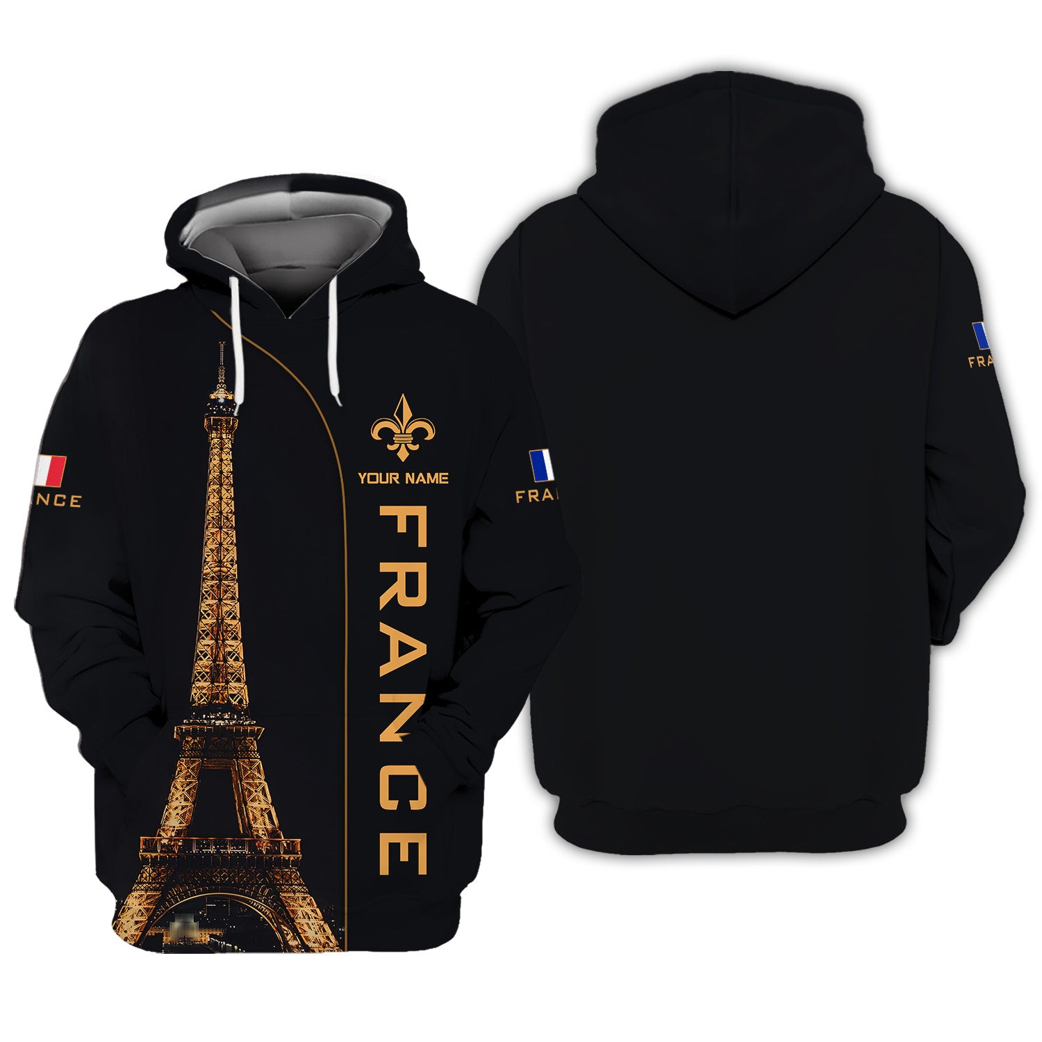 France Shirt Eiffel Personalized Name 3D Shirt Gift For France Lovers